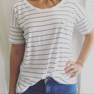 Striped boyfriend style T-shirt